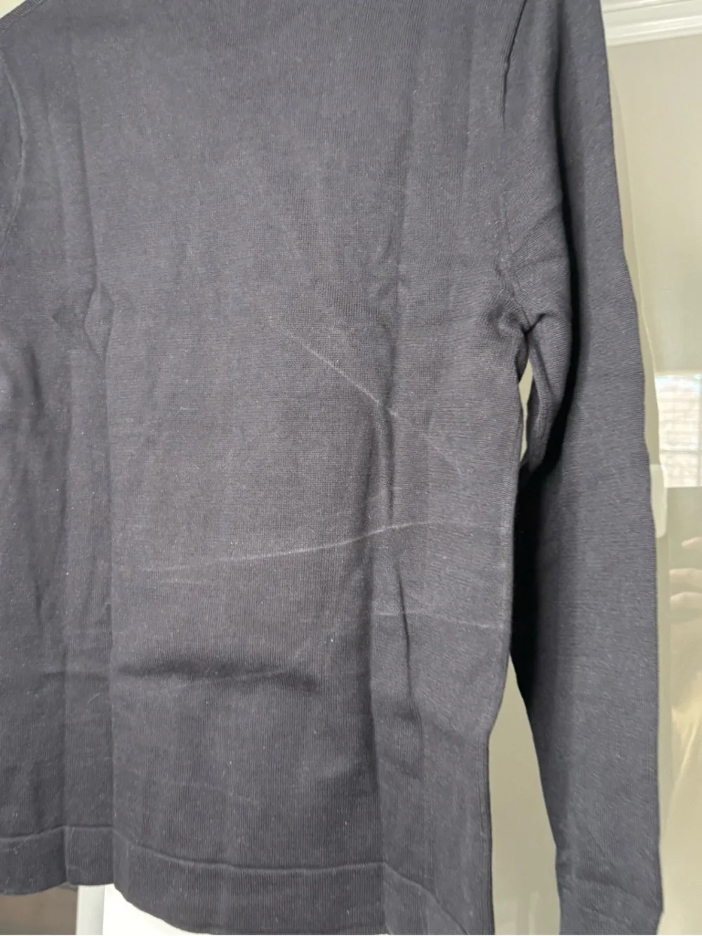 NWT J. Crew Cotton Crewneck Sweater-tee Black